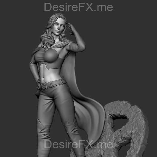 艾玛·弗罗斯特 3D打印模型|Emma Frost Standing – 3D Print Model STL