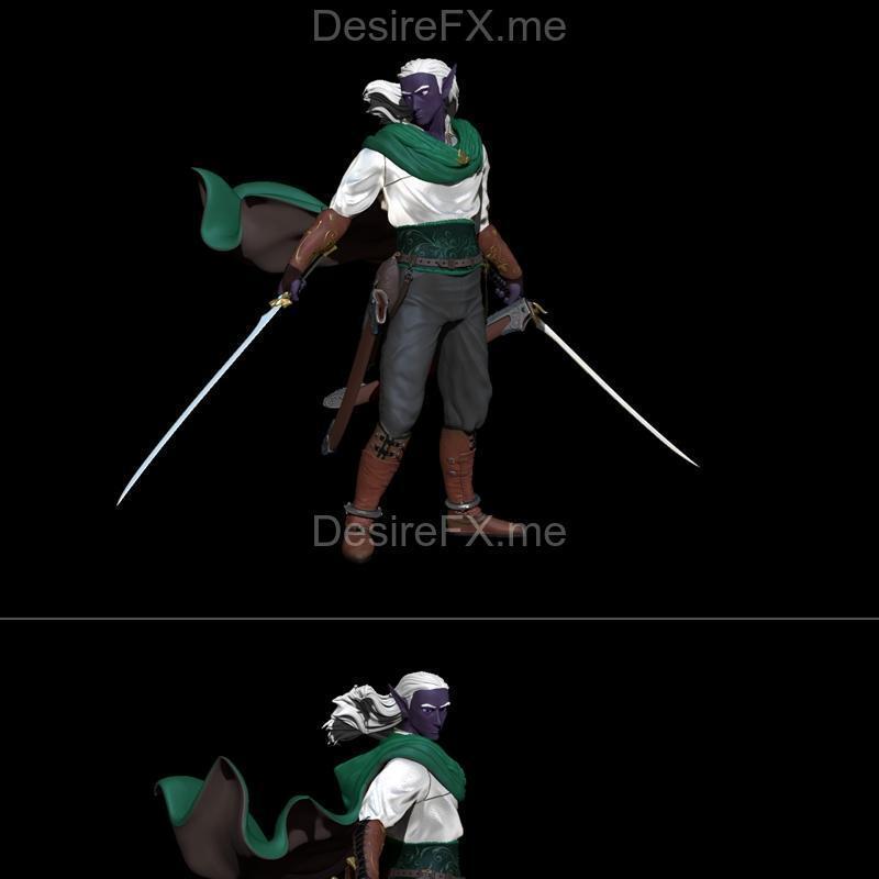 Drizzt 3D打印模型|Drizzt – 3D Print Model STL
