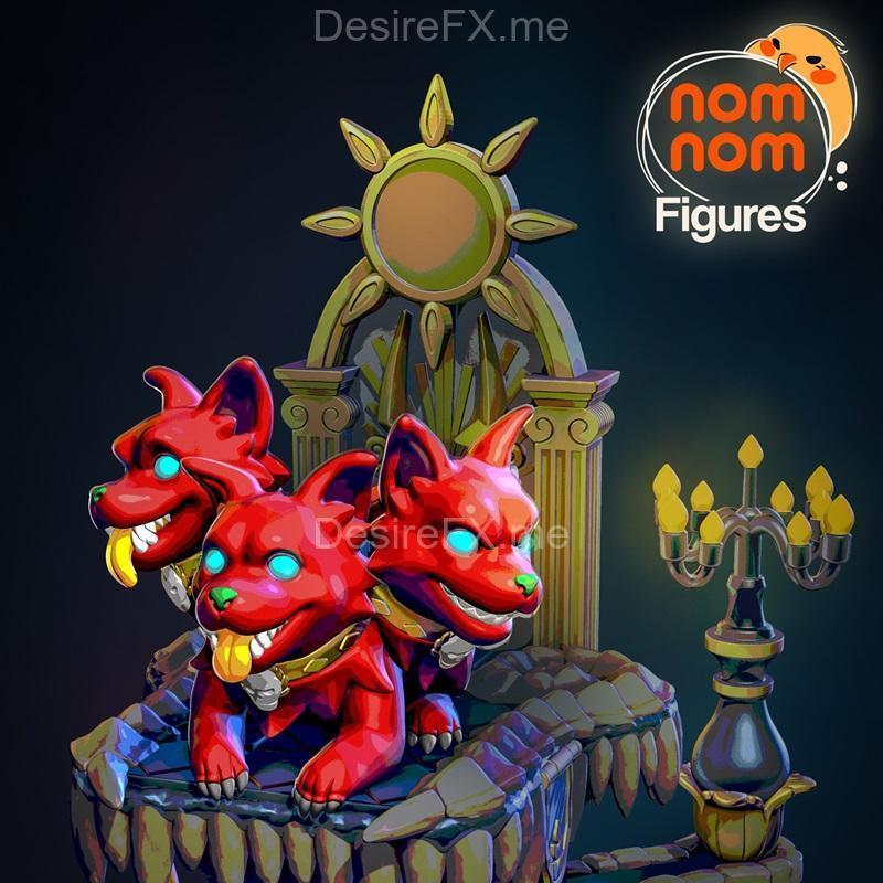 NomNom工作室出品：地狱三头犬与哈得斯3D打印模型|NomNom Figures – Cerberus – Hades – 3D Print Model STL