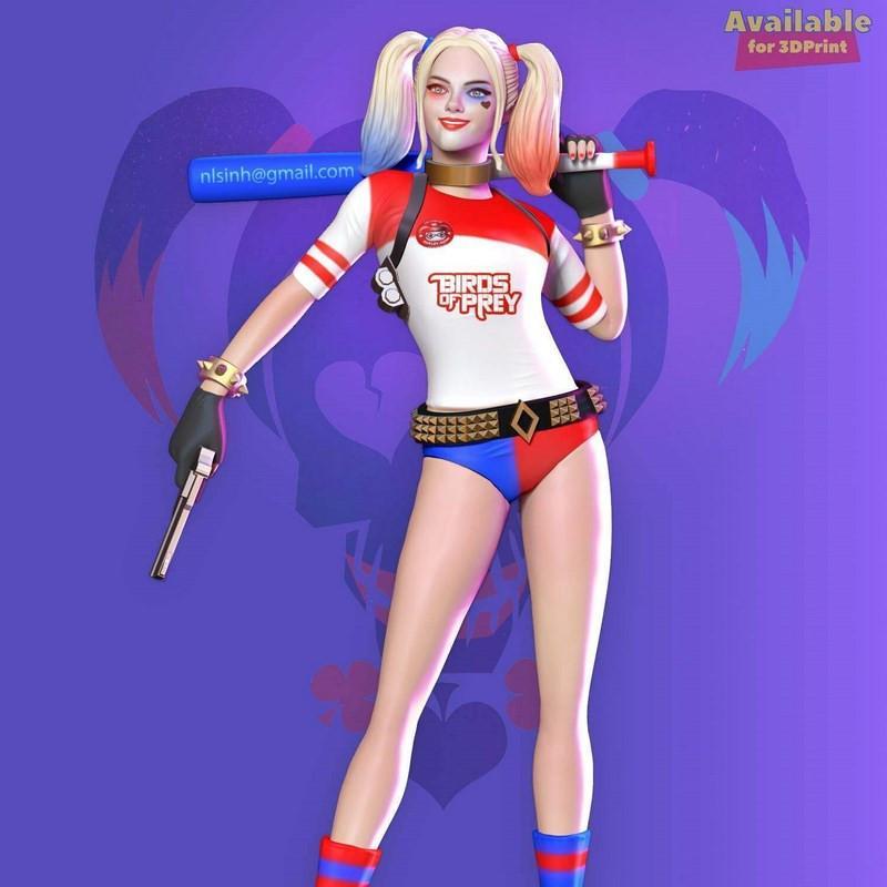 哈莉·奎因——鸟笼姐妹团——3D打印模型|Harley Quinn – Birds of Prey – DC Comics – 3D Print Model