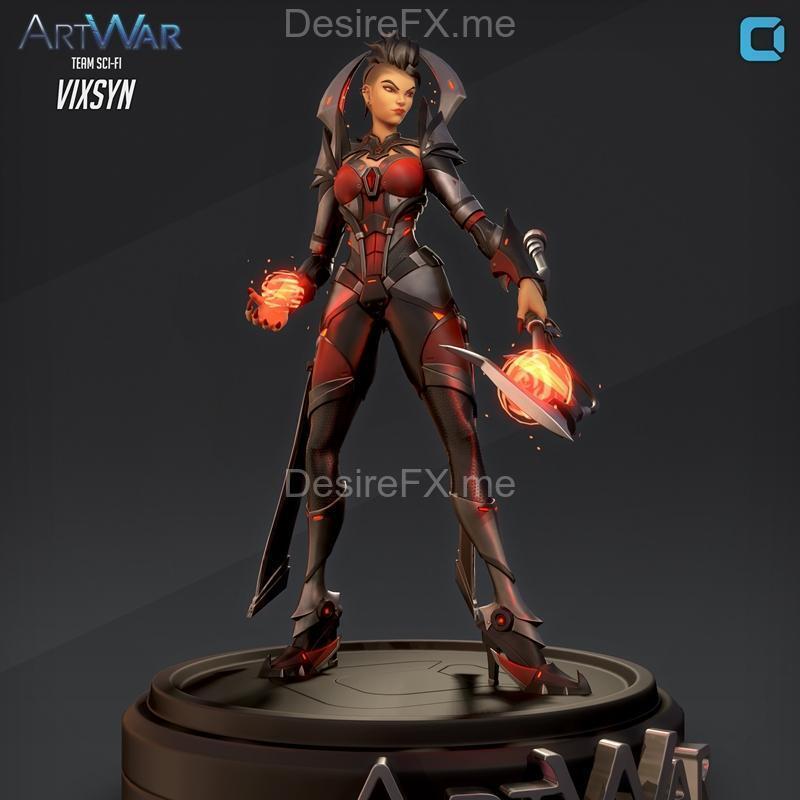 Vixsyn Cubebrush艺术战 3D打印模型|Vixsyn – Cubebrush ArtWar – 3D Print Model OBJ