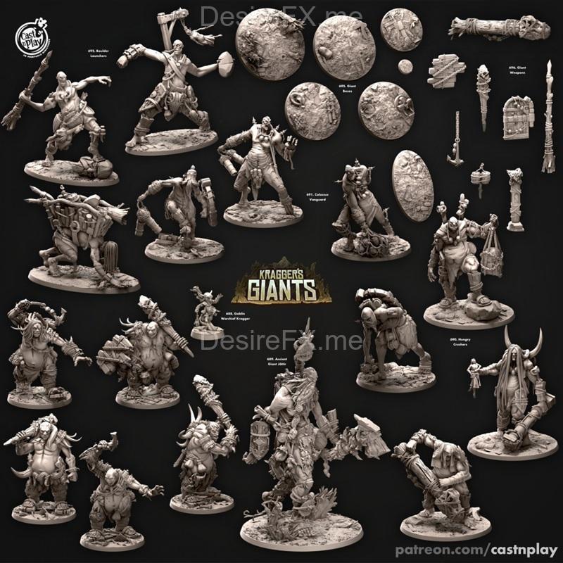 Kraggers Giants 3D打印模型|Cast N Play – Kraggers Giants June 2023 – 3D Print Model STL