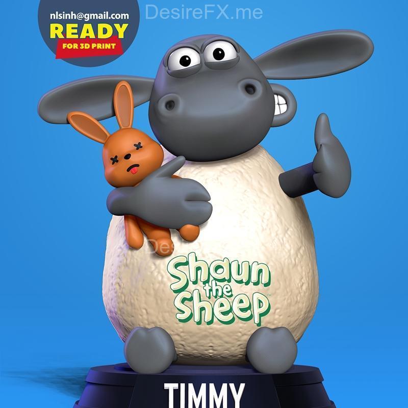 小羊肖恩 3D打印模型|Timmy – Shaun the Sheep – 3D Print Model STL
