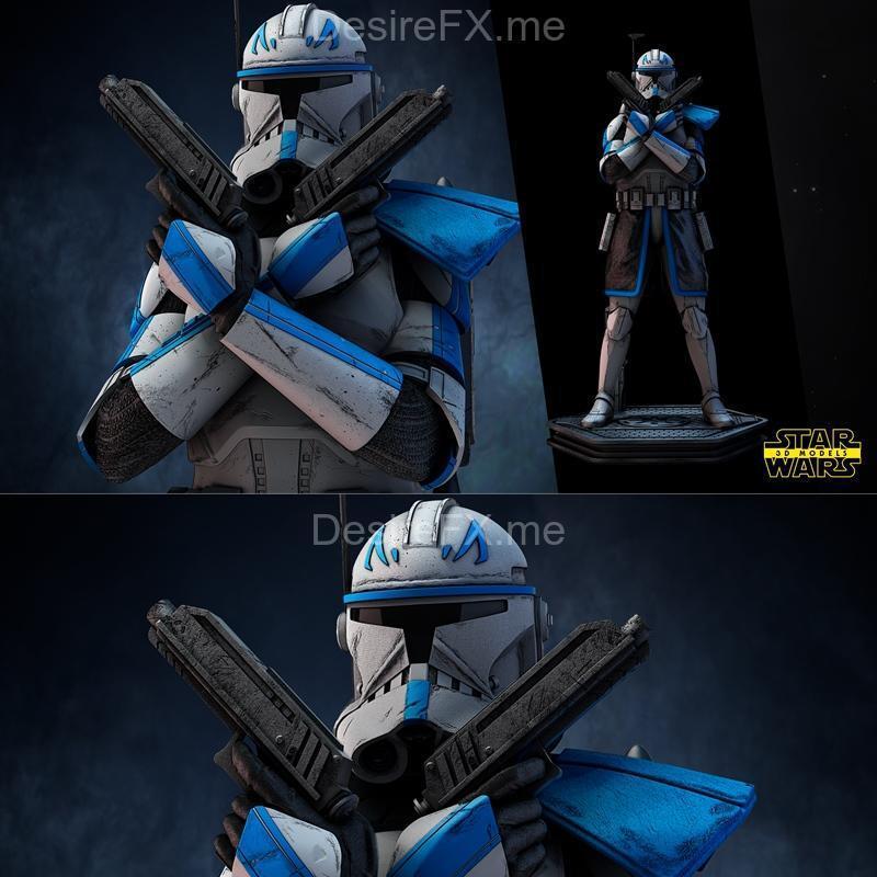 星球大战 大卫·雷克斯 3D打印模型|Star Wars – Captain Rex Sculpture – 3D Print Model STL