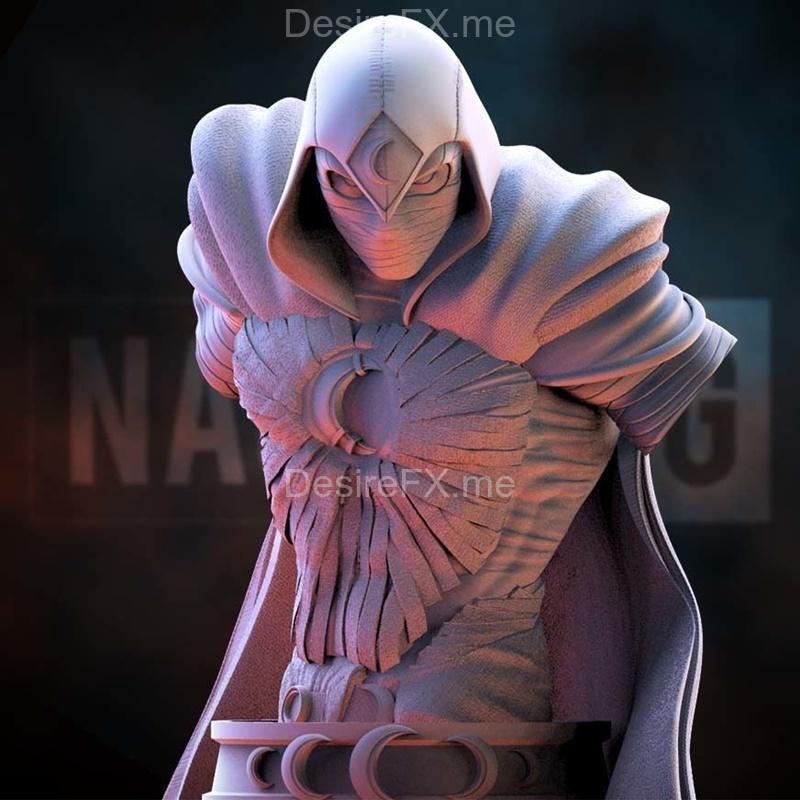 月光骑士3D打印模型|Fan Art Moon Knight Bust – 3D Print Model STL