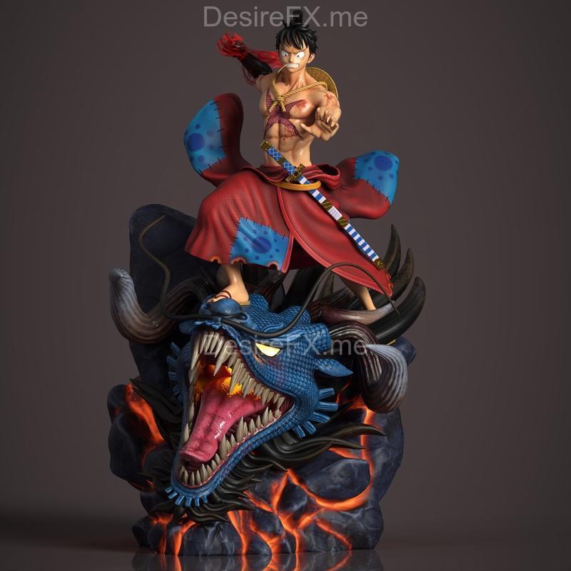 Monkey D. 鲁夫 对战 莱德 vs 阿龙 3D打印模型|Monkey D. Luffy vs Kaido – 3D Print Model STL