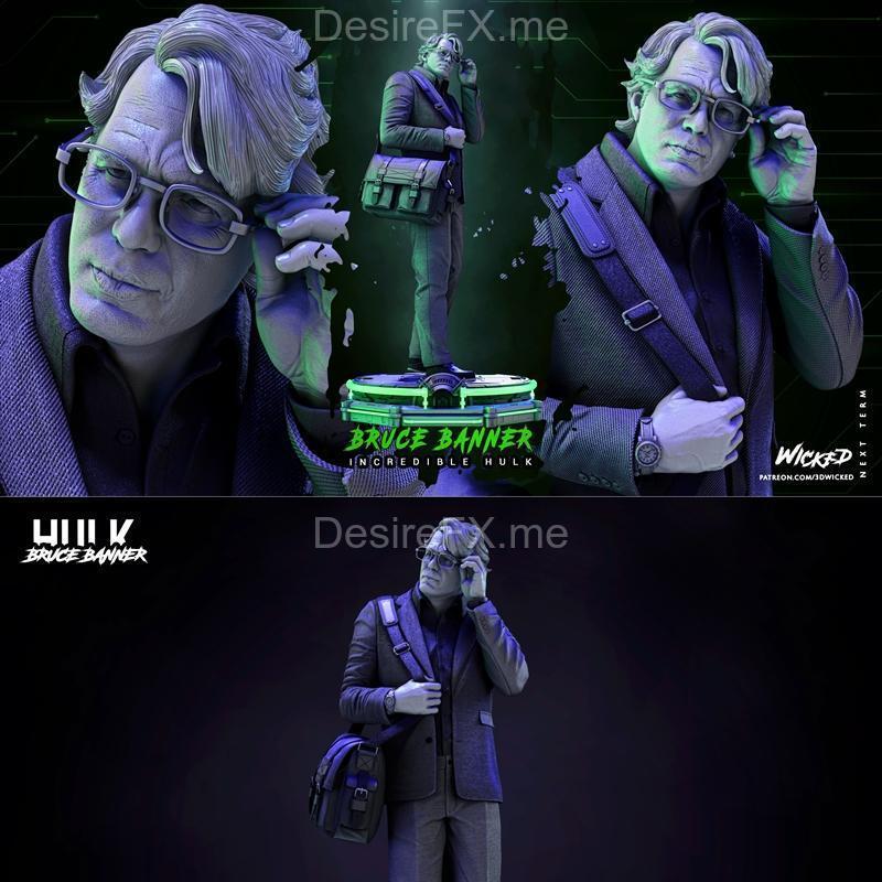 WICKED——布鲁斯·班纳雕塑 3D打印模型|WICKED – Bruce Banner Sculpture – 3D Print Model STL