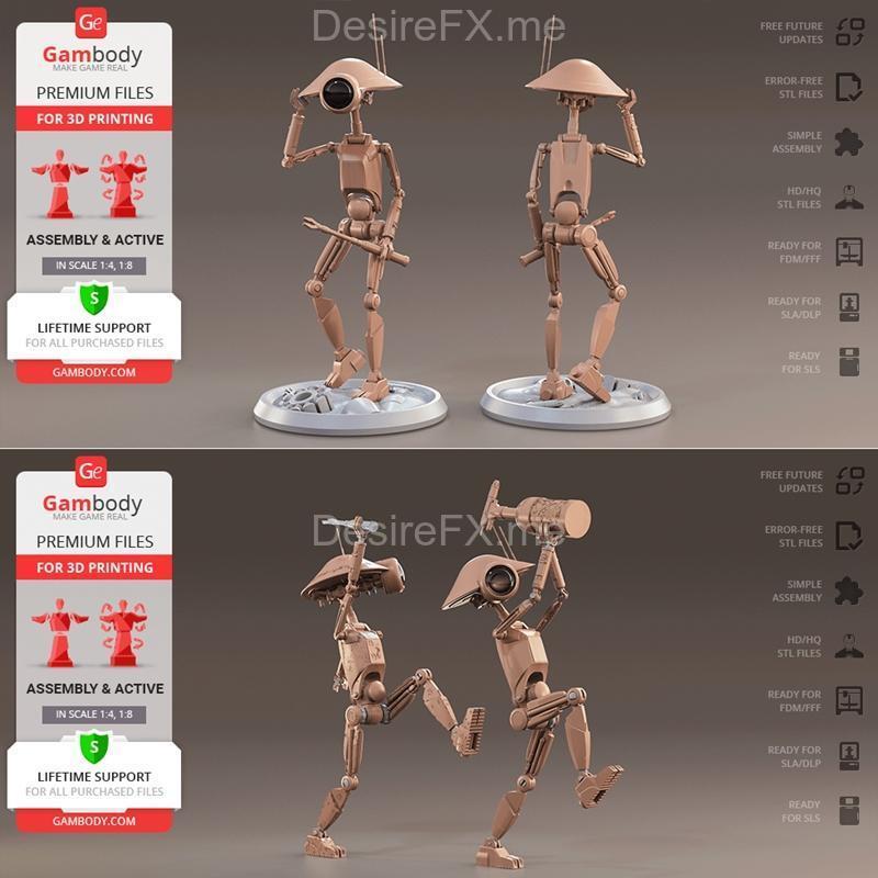 Gambody - 矿坑机器人 - 3D打印模型|Gambody – Pit Droid – 3D Print Model STL