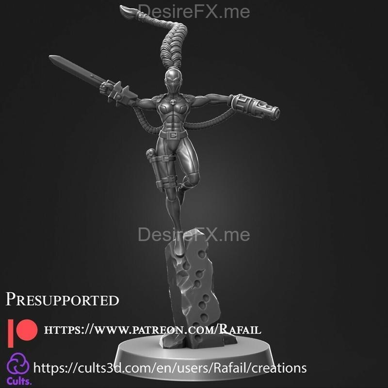 Rafail 3D打印模型：Calli刺客角色造型|Rafail – Calli Assassin – 3D Print Model STL