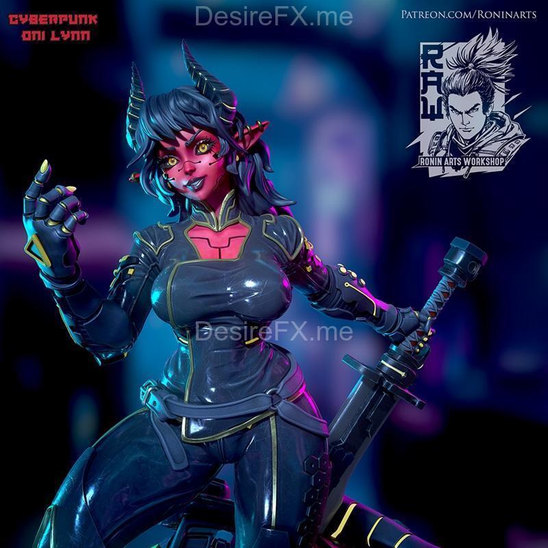 Ronin Arts Workshop 3D打印模型：PinUp Cyber Lynn|Ronin Arts Workshop – PinUp Cyber Lynn – 3D Print Model STL