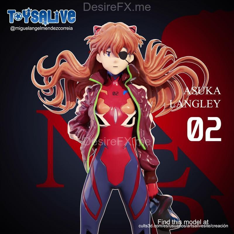 《新世纪福音战士 02 3D打印模型》|Asuka Langley 02 – 3D Print Model STL