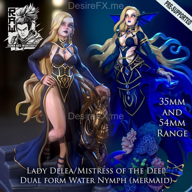 Delea——变形美人鱼间谍 3D打印模型|Delea – Shapeshifting Mermaid Infiltrator – 3D Print Model STL