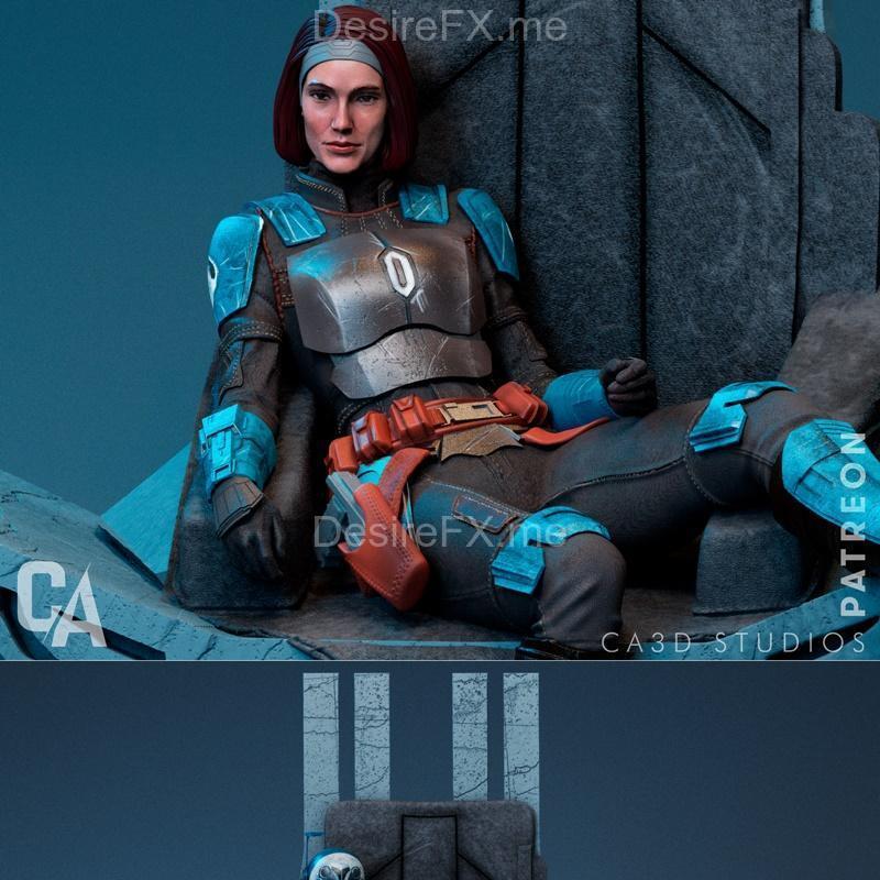 Ca 3D工作室 - 波-卡坦 - 3D打印模型|Ca 3d Studios – Bo-Katan – 3D Print Model STL