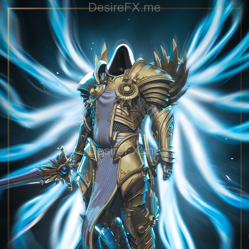 恶魔之王泰拉尔 3D打印模型|Nomnom Figures – Tyrael from Diablo – 3D Print Model STL