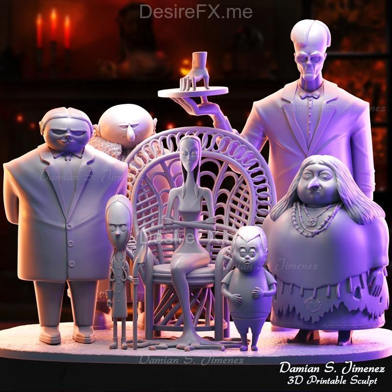 阿德姆斯家族 第一部 3D打印模型|Addams Family Part 1 – 3D Print Model STL