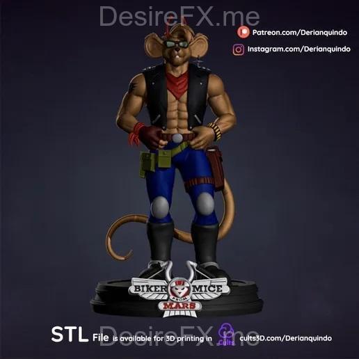 Motorraton 3D打印模型：Marte Vinnie 和 Throttle角色模型|Motorraton Marte Vinnie and Throttle – 3D Print Model STL