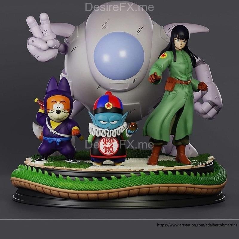 龙珠战队披萨模型3D打印版|Dragon Ball Gang Pilaf – 3D Print Model STL