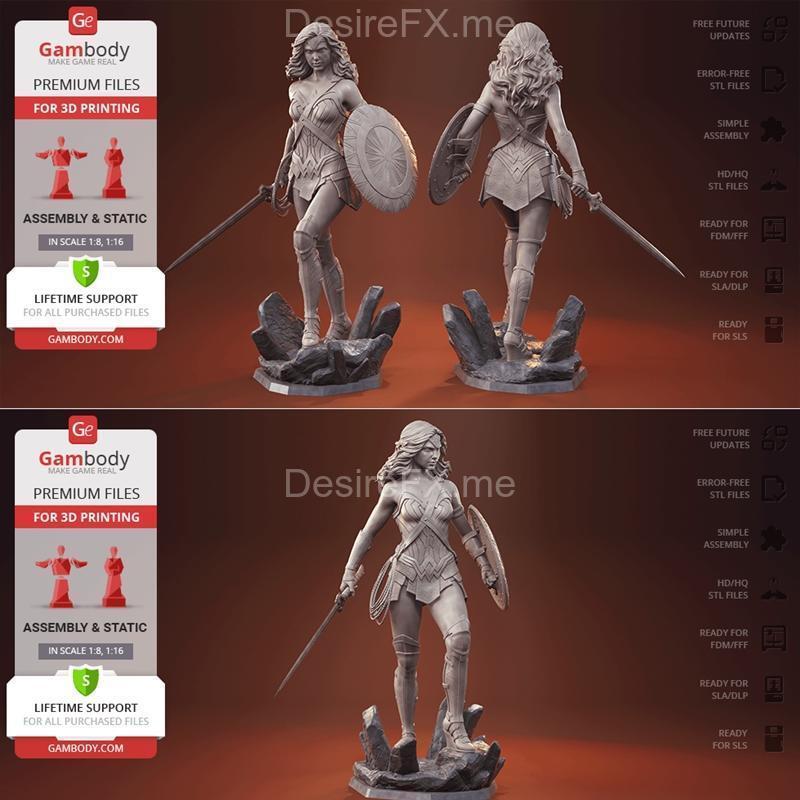 伽莫体 - 奇想女侠电影版 - 3D打印模型|Gambody – Wonder Woman Movie Version – 3D Print Model STL