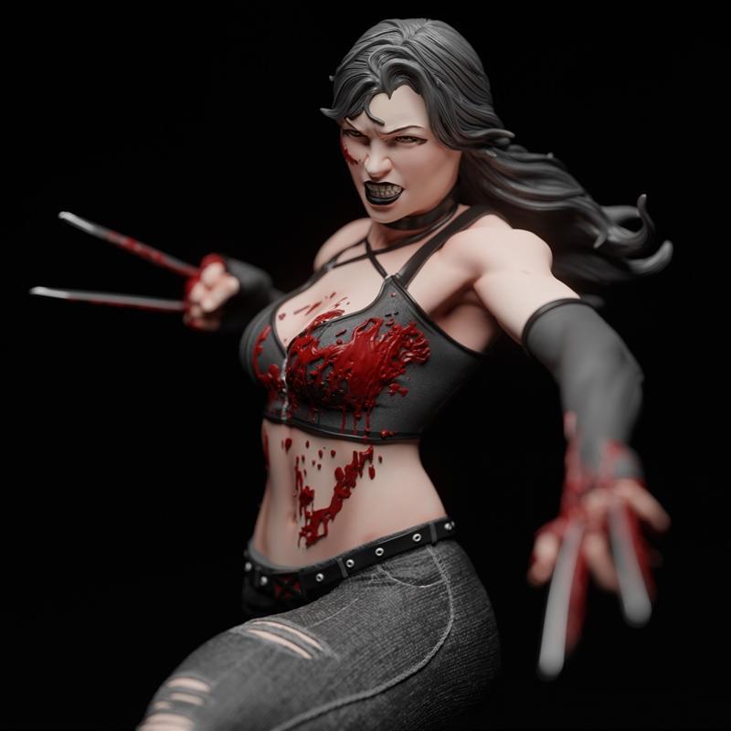 X-23 3D打印雕像模型|X-23 statue – 3D Print Model STL