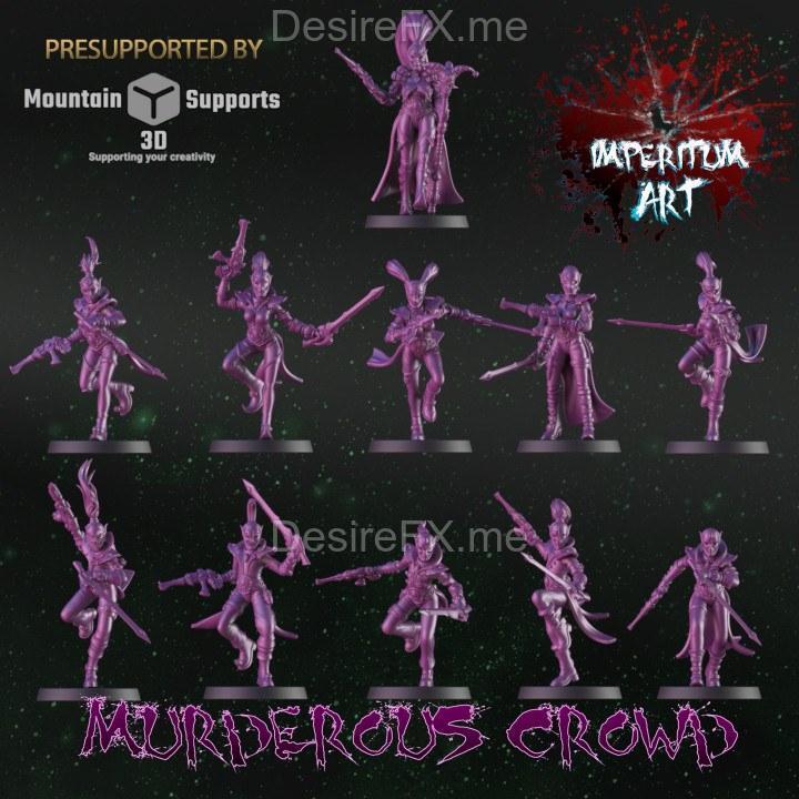 虚空舞者团 毁灭之队 3D打印模型|Void Dancer Troupe Kill Team Imperitum Arts – 3D Print Model STL