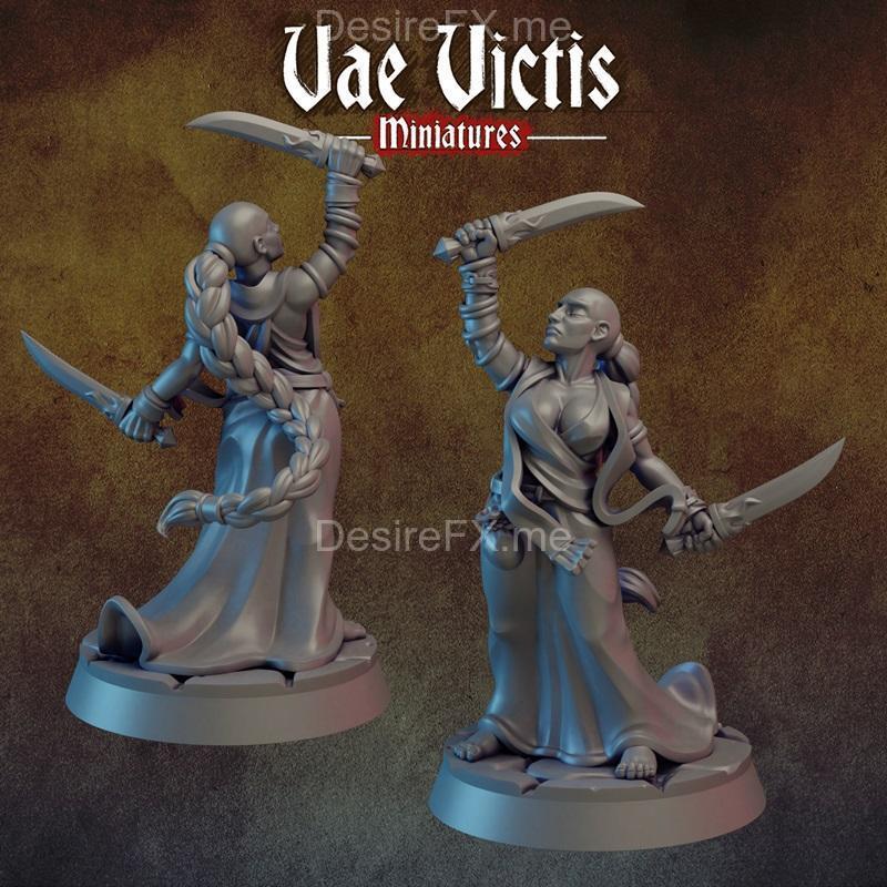 瓦尔维特——占卜者与锤击战士及剑佣兵 3D打印模型|Vae Victis – Augur and Hammer Warrior and Sword Mercenary – 3D Print Model STL