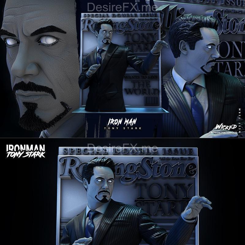 钢铁侠墙饰 3D打印模型|Wicked – Tony Stark Wall – 3D Print Model STL