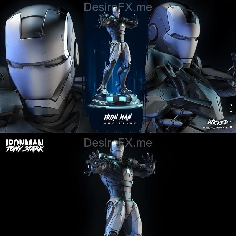 WICKED铁人装甲3D打印模型（开合结构）|WICKED – Ironman Statue – Close and Open Armor – 3D Print Model STL