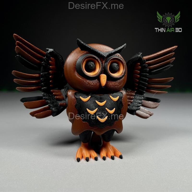 可动艺术小 Owl——3D打印模型|Owlbert the Articulating Fidget Owl – 3D Print Model STL