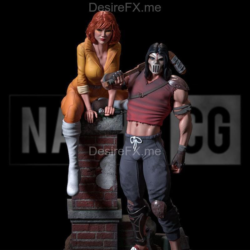 TMNT角色April和Casey 3D打印模型|April and Casey from TMNT – 3D Print Model STL