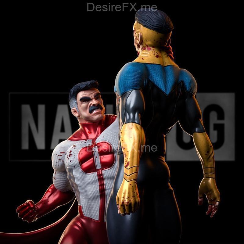 粉丝创作：奥米曼击败无敌雕像 3D打印模型|Fan Art – Omniman Defeats Invincible Statue – 3D Print Model STL