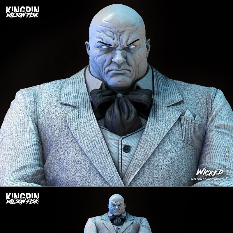 WICKED国王之眼3D打印雕像模型|WICKED – Kingpin Statue and Bust – 3D Print Model STL