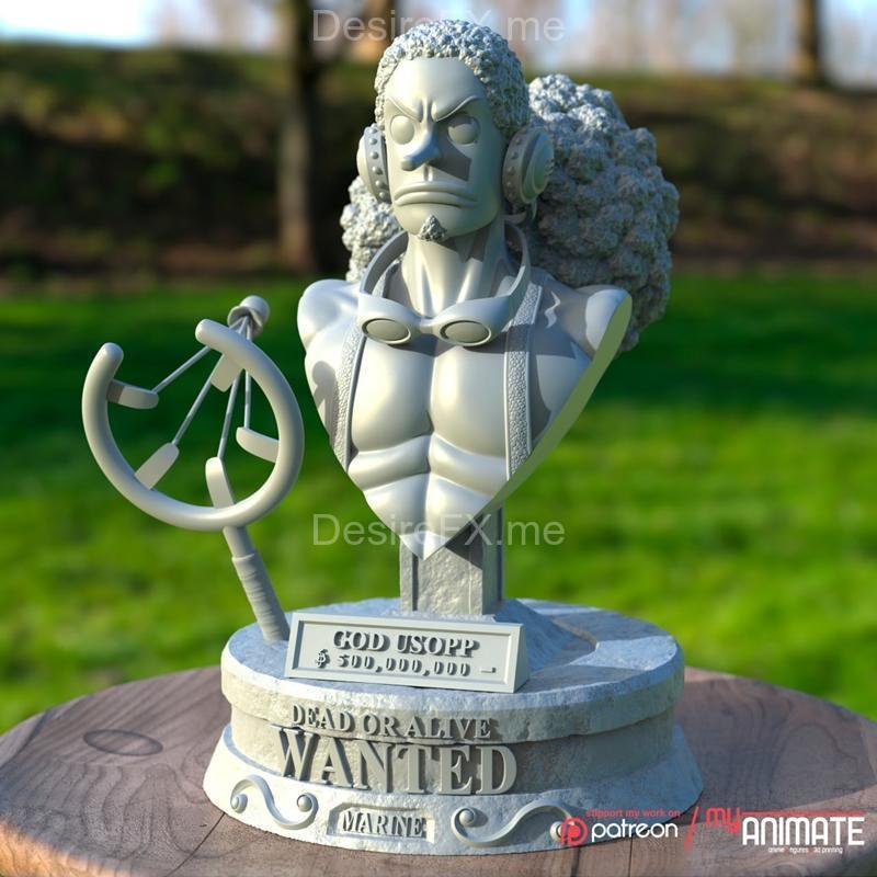 3D打印模型：《ONE PIECE》乌索普人物模型|Usopp Bust – 3D Print Model STL
