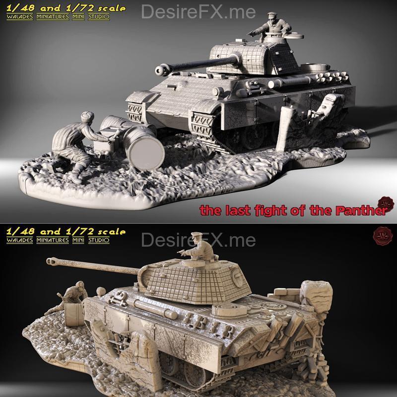 Walades Studio - 《最后的美洲豹》3D打印模型|Walades Studio – Last Fight Of The Panther – 3D Print Model STL