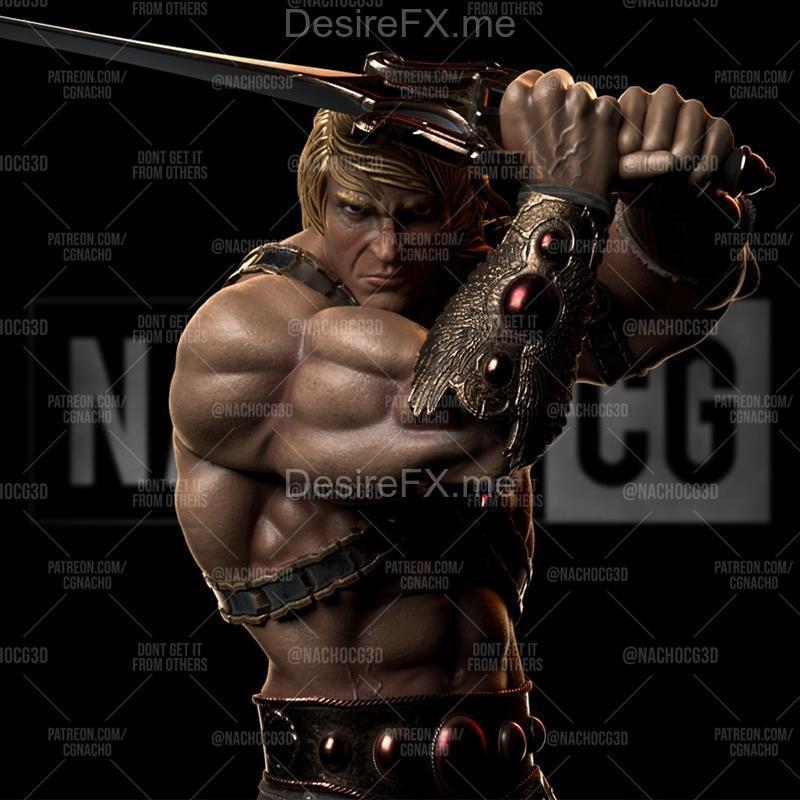 万磁王3D打印模型|Fan Art – He-Man Masters of the Universe Statue – 3D Print Model STL
