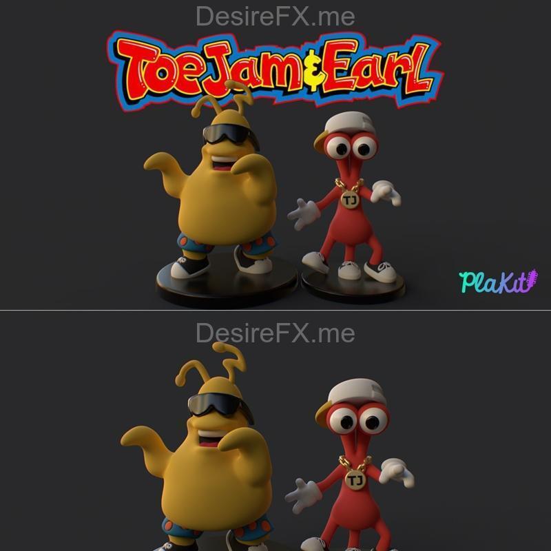 PlaKit - 《Toejam and Earl》角色3D打印模型|PlaKit – Toejam and Earl – 3D Print Model STL