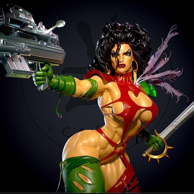 Julie 金属风3D打印模型|Julie Heavy metal – 3D Print Model STL