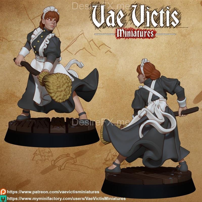 愤怒的少女 - 3D打印模型|Angry Maid – 3D Print Model STL