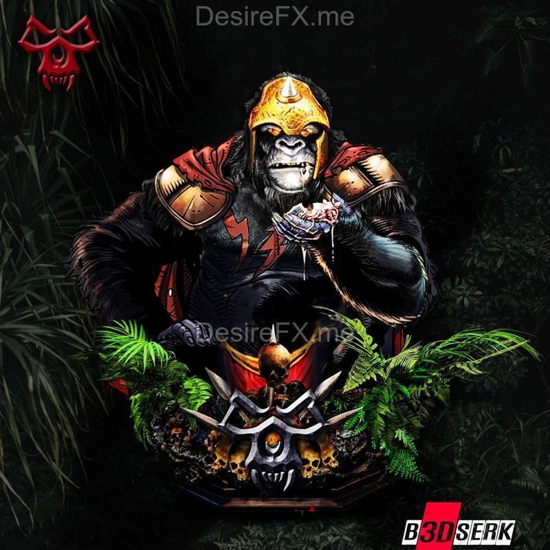 B3DSERK – 金刚狼造型3D打印模型|B3DSERK – Gorilla Grodd Bust – 3D Print Model STL