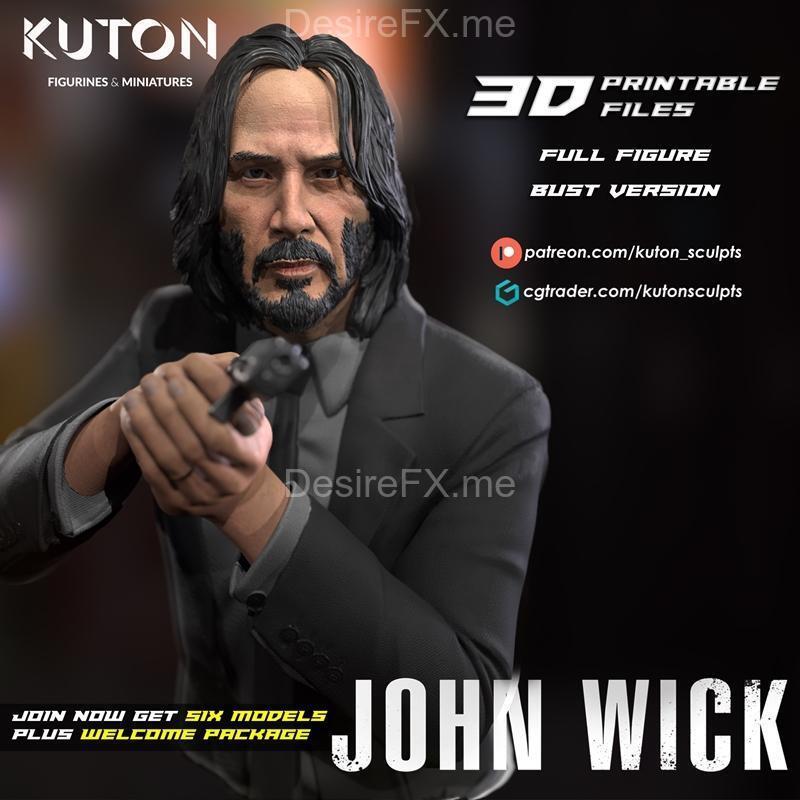 约翰维克 3D打印模型 STL|John Wick – Kuton – 3D Print Model STL