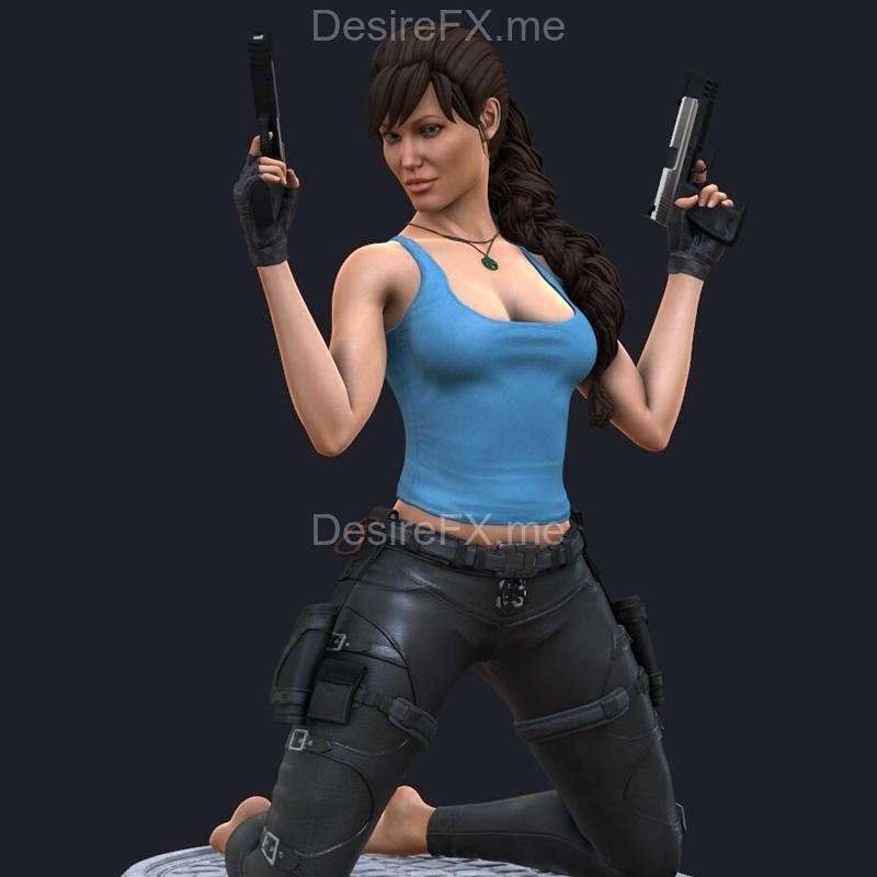 莉亚·克罗夫特手机支架——3D打印模型|Lara Croft phone holder – 3D Print Model STL