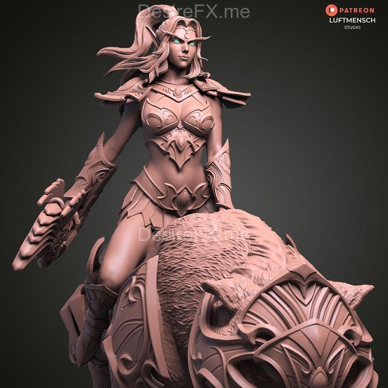 塔兰德与阿沙拉—— Luftmensch 工作室 3D打印模型|Tyrande and Ashalah – Luftmensch Studio – 3D Print Model STL