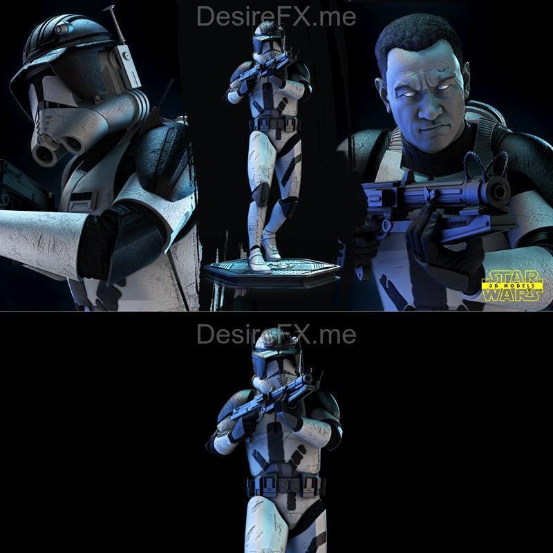 星球大战 码伊 雕塑 3D打印模型|Star Wars – Cody Sculpture – 3D Print Model STL