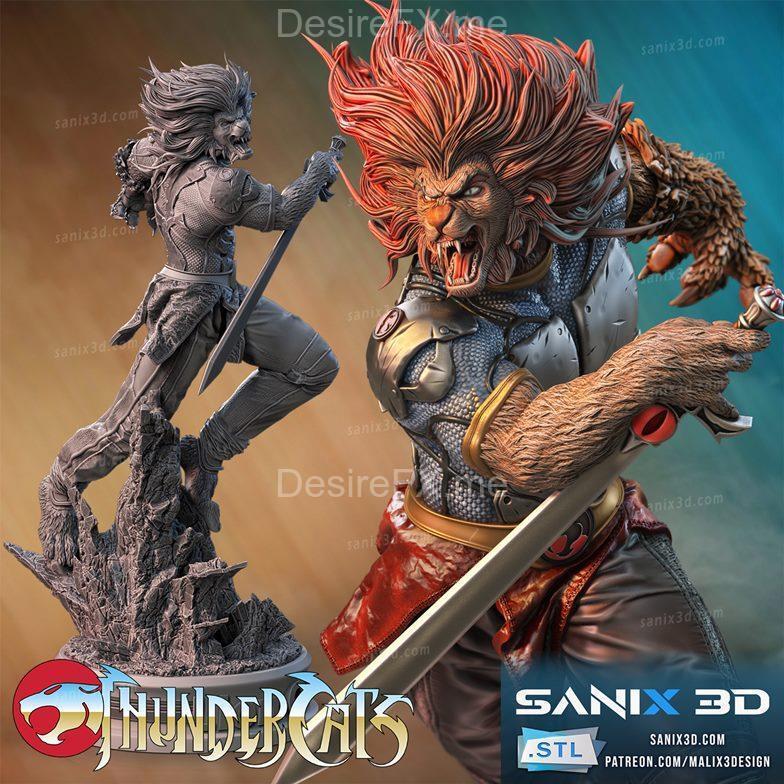 Sanix - 雷电猫 - 狮王奥（Lion-O）3D打印模型|Sanix – Lion-O (Thundercats) – 3D Print Model STL