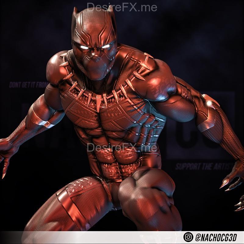 黑豹粉丝艺术3D打印模型|Black Panther Fan Art – 3D Print Model STL