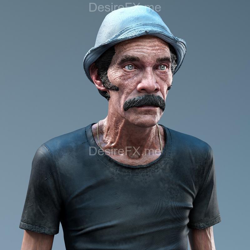 Ramón Valdés 3D打印模型|Ramón Valdés (Seu Madruga) – 3D Print Model STL