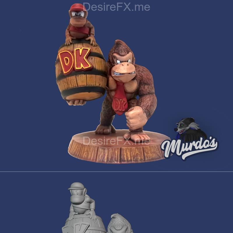 Murdos - 马里奥与迪迪的Donkey Kong 3D打印模型|Murdos – Donkey Kong with Diddy – 3D Print Model STL