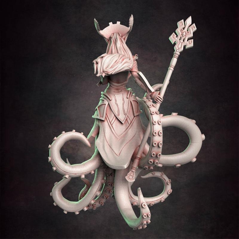 红土收藏 - 蔡艾莉亚法师 01-04 - 3D打印模型|Red Clay Collectibles – Cecaelia Wizard 01-04 – 3D Print Model STL