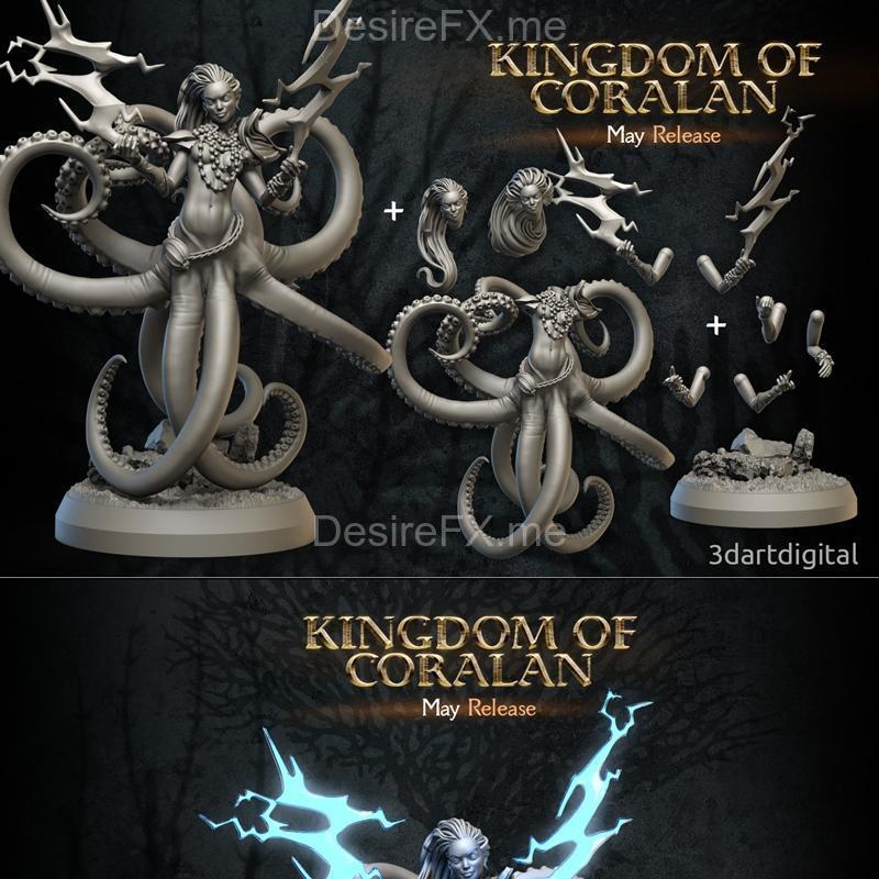 3D打印模型：Coralan王国 Mizuna角色设计|3DArtDigital – Kingdom of Coralan – Mizuna – 3D Print Model STL