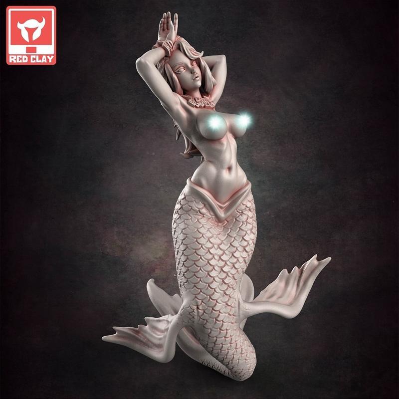 性感海妖pinup 3D打印模型|Sexy Mermaid Pinup – 3D Print Model STL