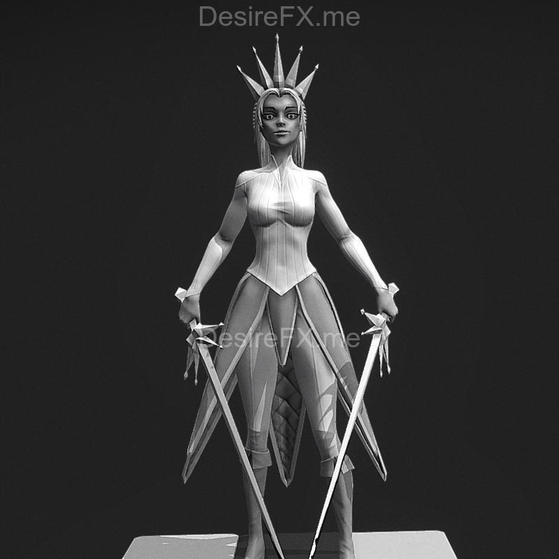 棋后雕像3D打印模型|Chess Queen Sculpt – 3D Print Model STL